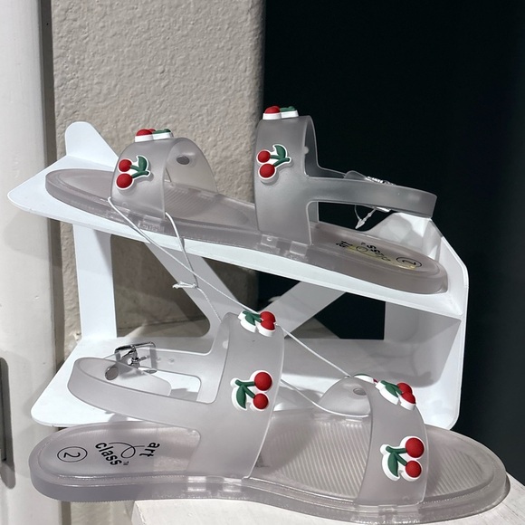Other - NEW Art Class Shoes Girls Clear Saniah Jelly Sandals Cherries Youth Size 2Y